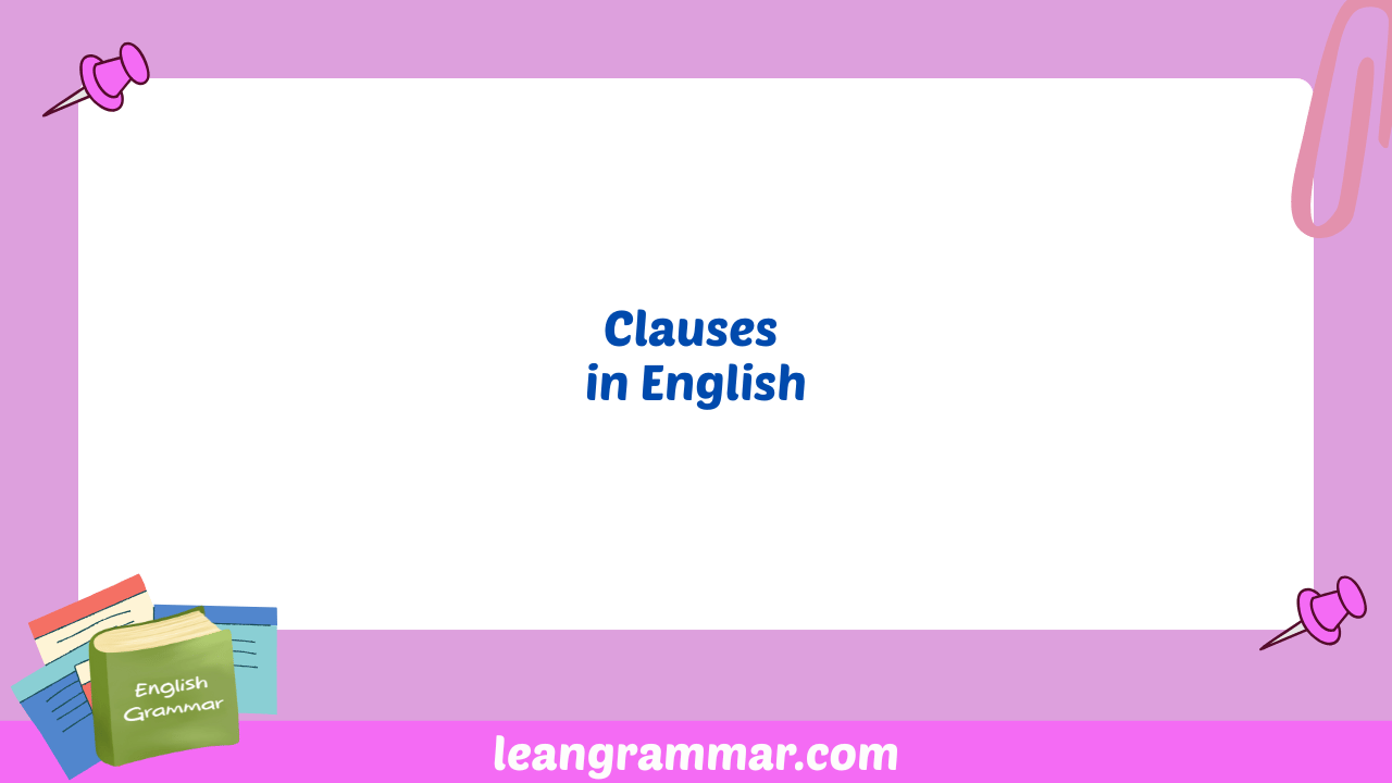 Clauses in English