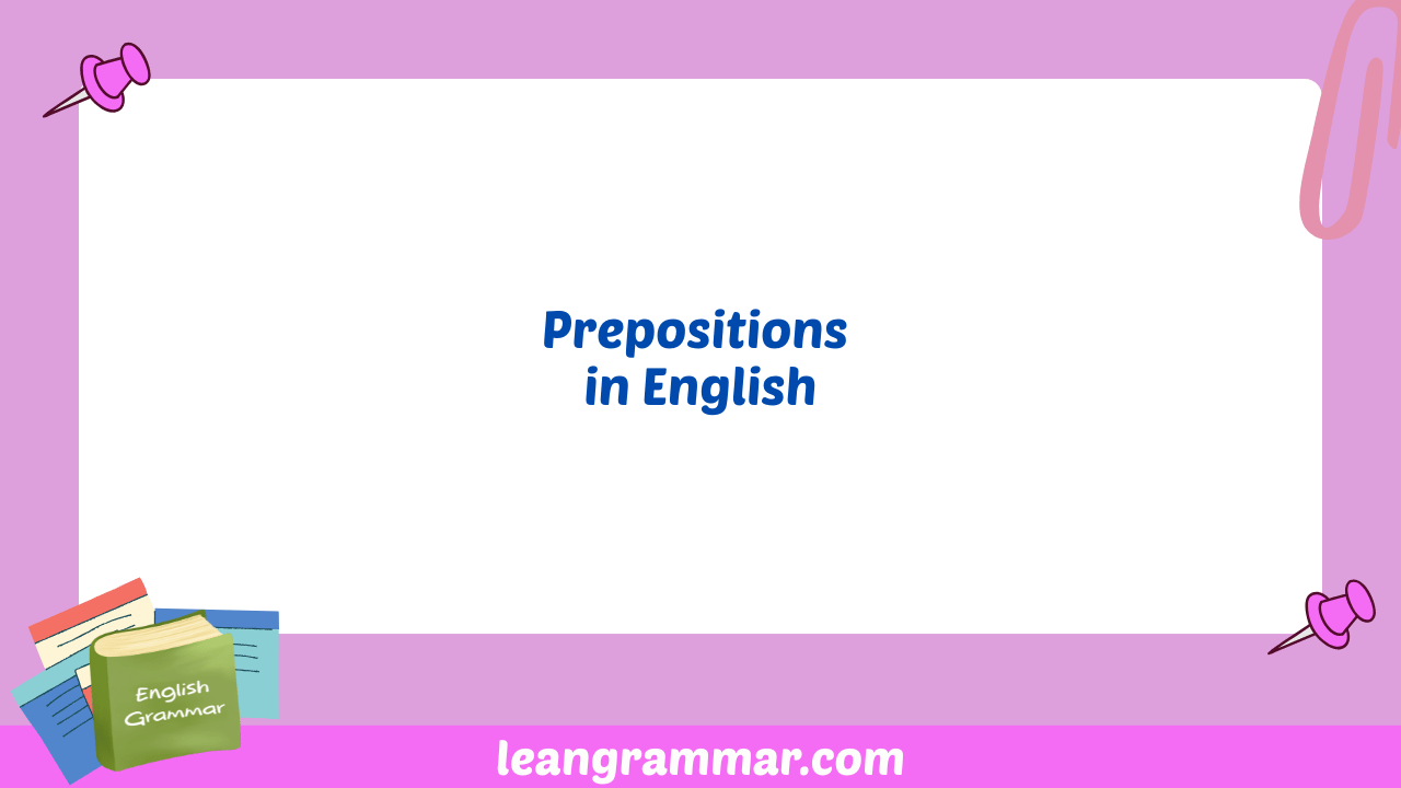 Prepositions in English