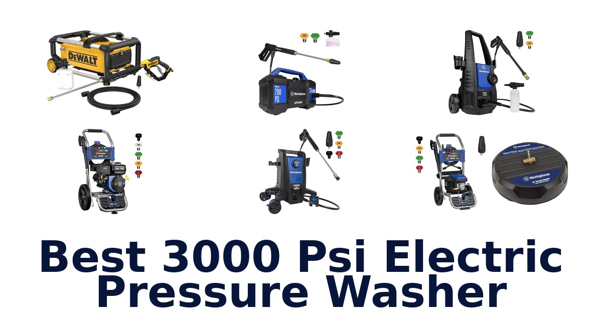 best 3000 psi electric pressure washer