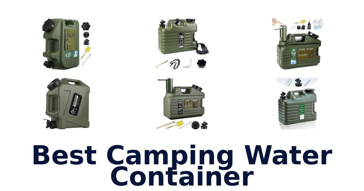 best camping water container