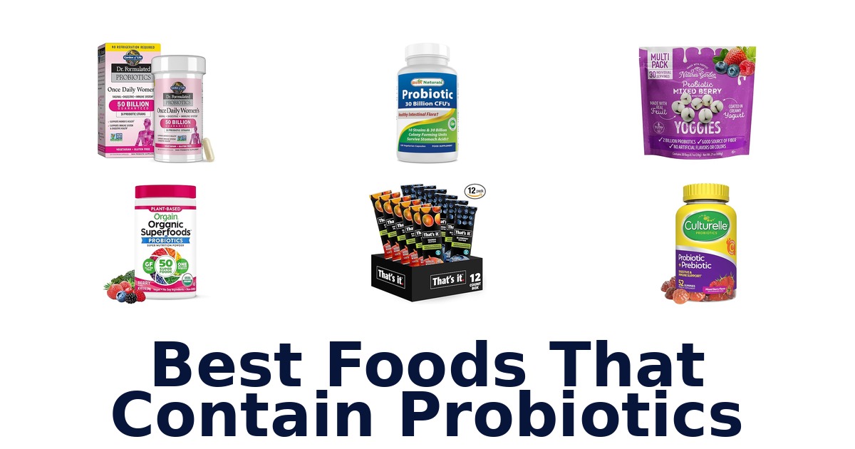 best foods that contain probiotics