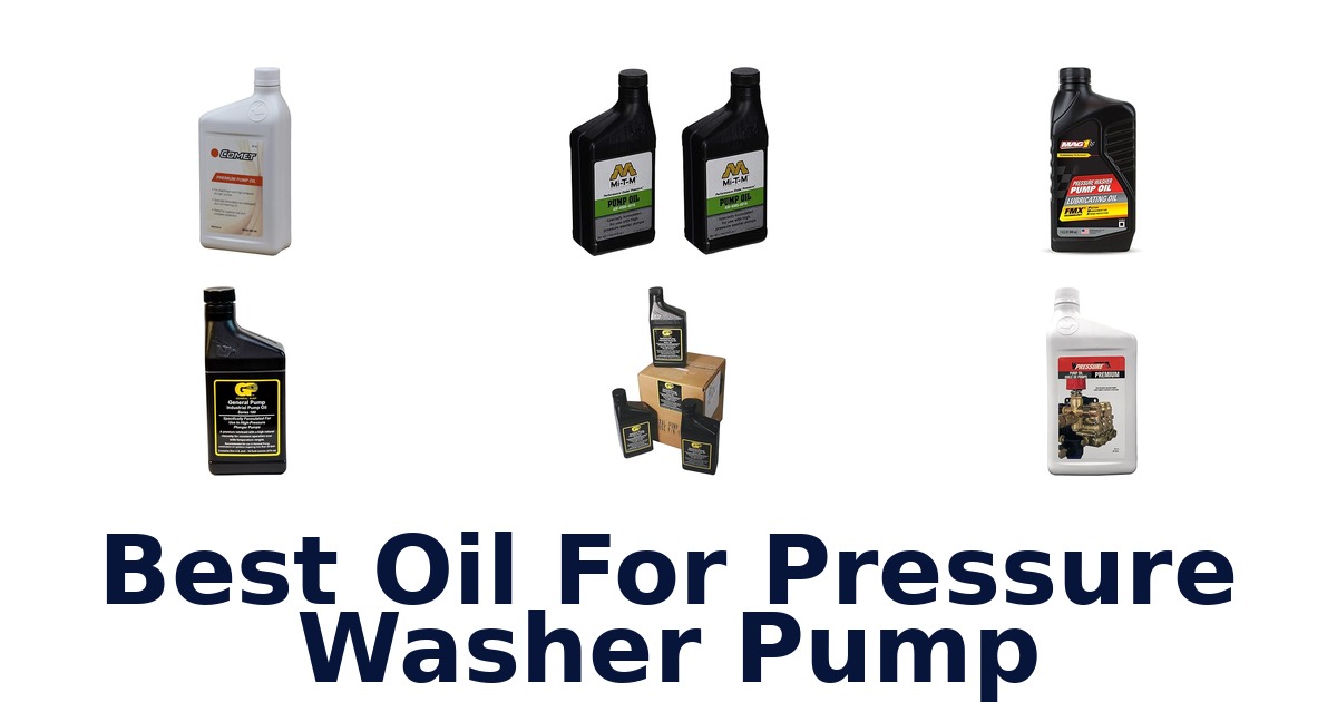 best oil for pressure washer pump
