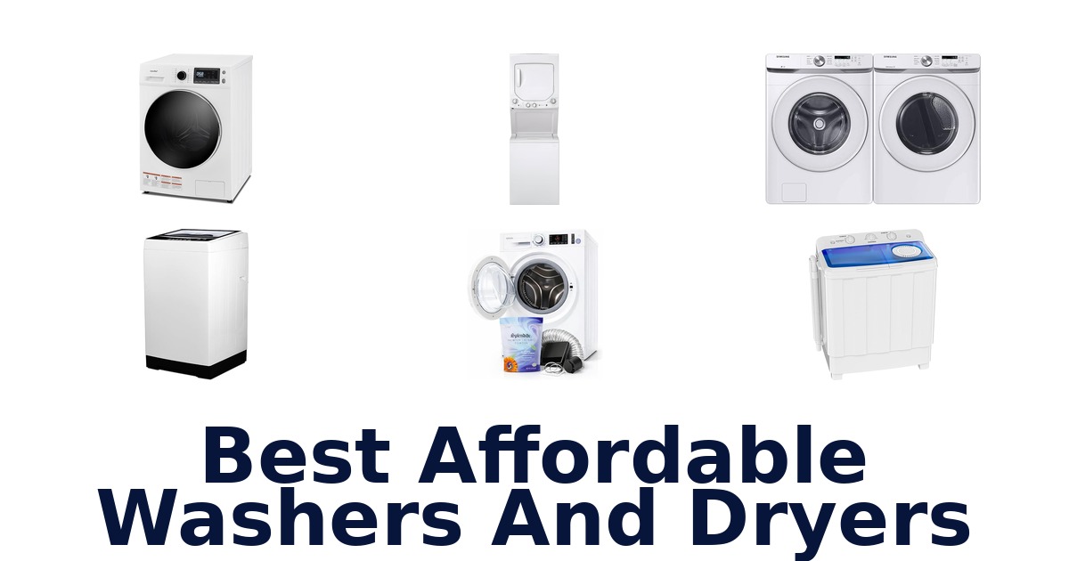 best affordable washers and dryers