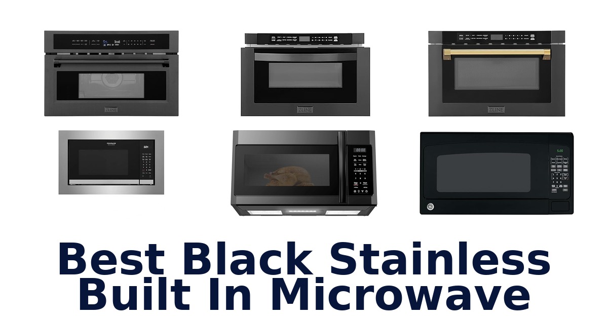best black stainless built in microwave