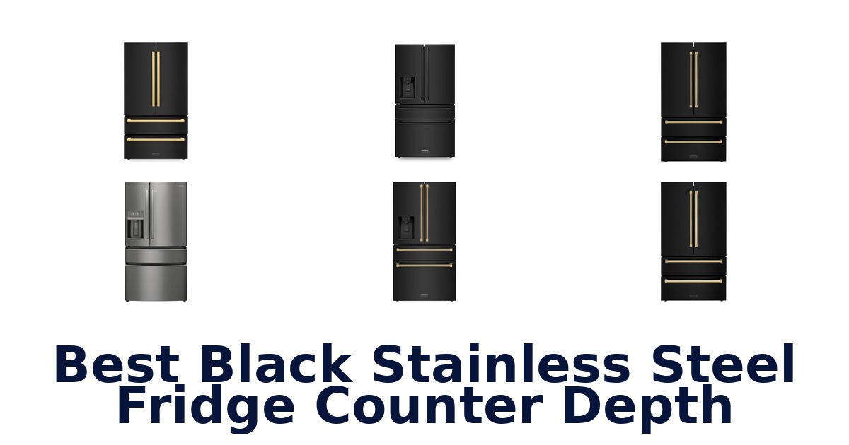 best black stainless steel fridge counter depth