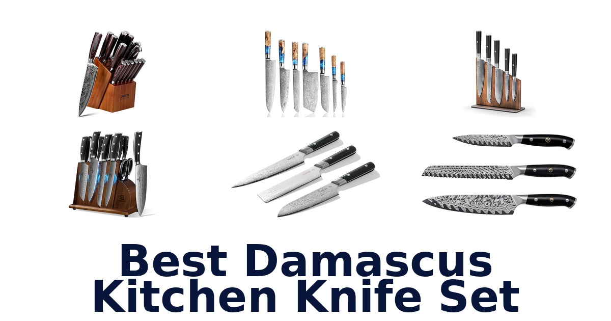 best damascus kitchen knife set