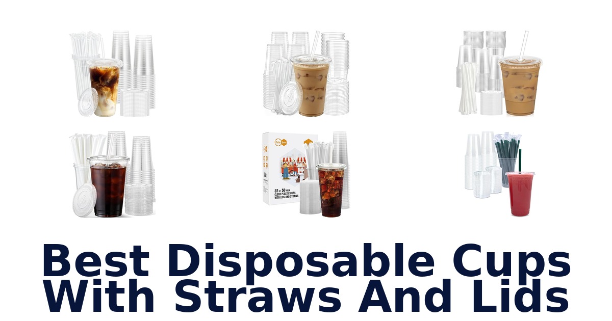 best disposable cups with straws and lids