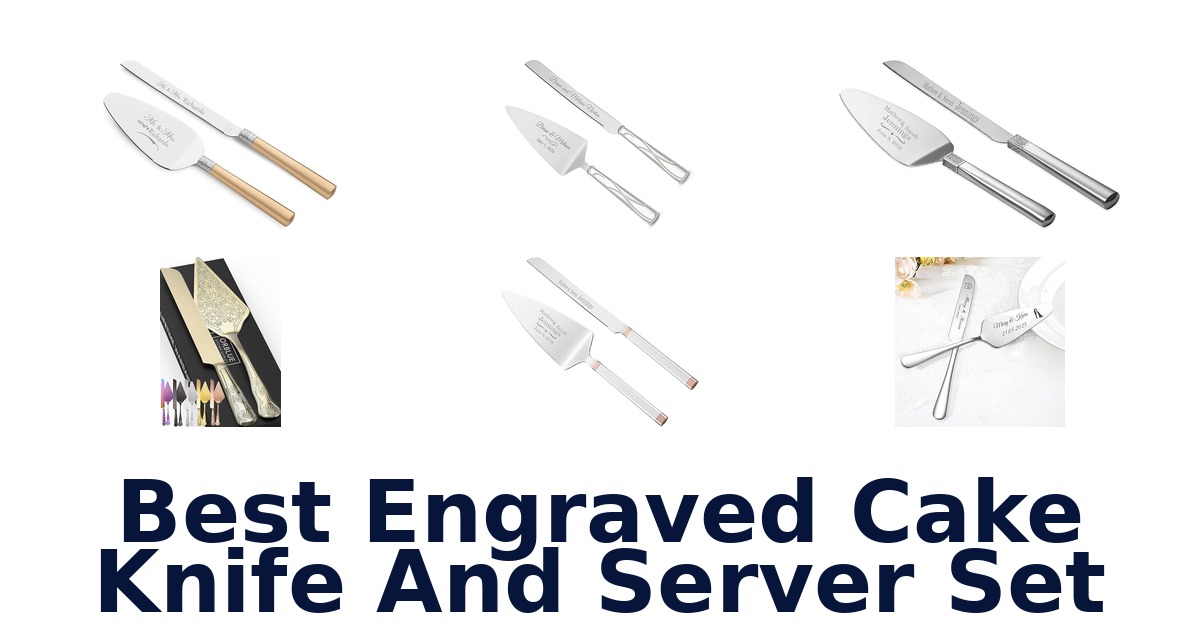 best engraved cake knife and server set