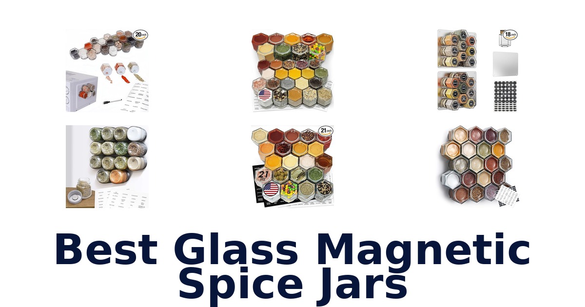 best glass magnetic spice jars