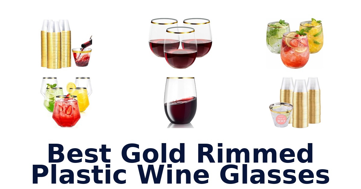 best gold rimmed plastic wine glasses