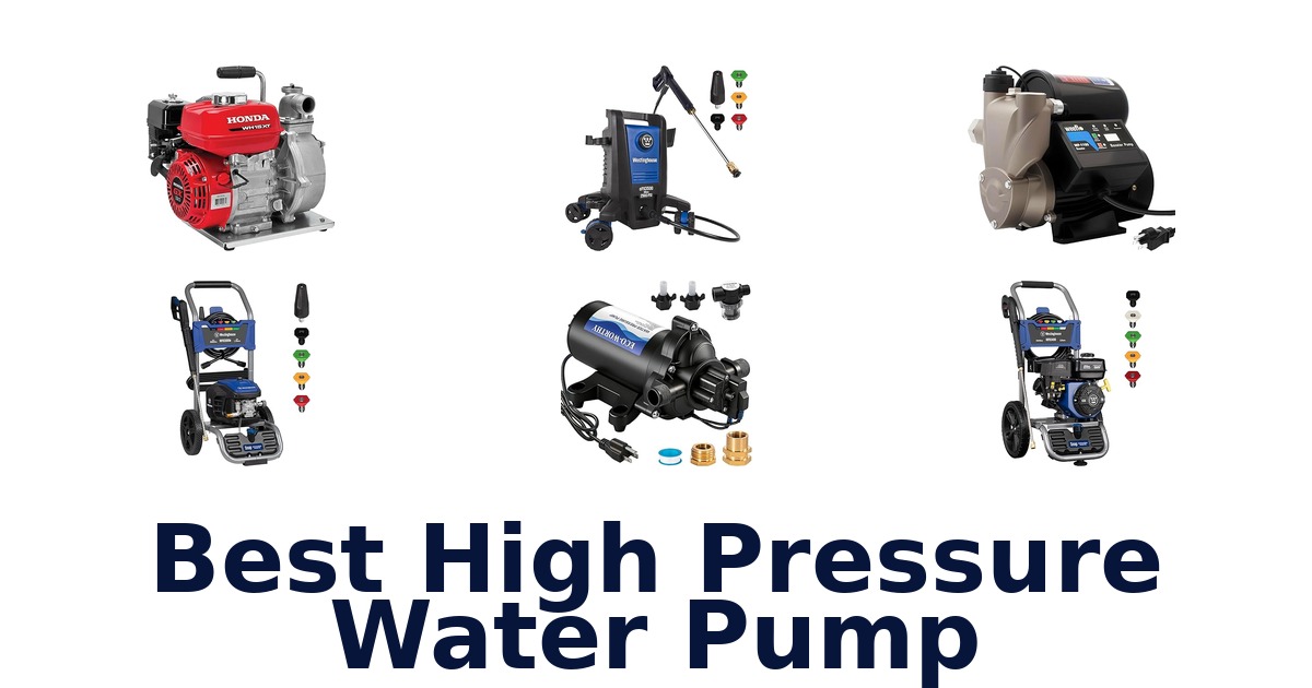 best high pressure water pump