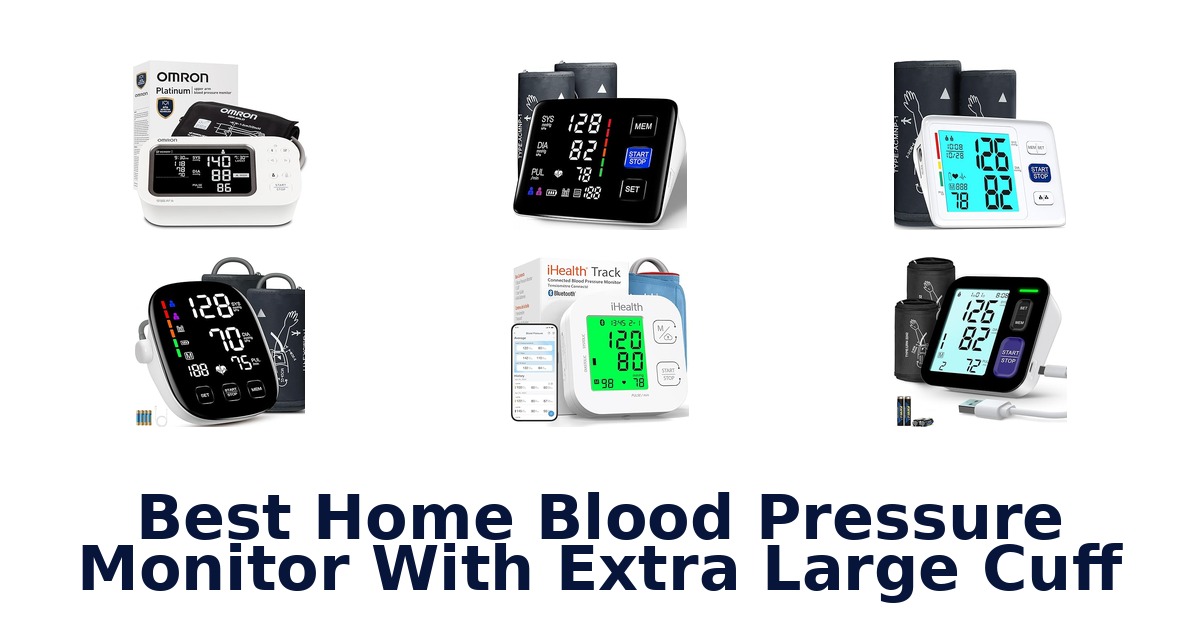 best home blood pressure monitor with extra large cuff