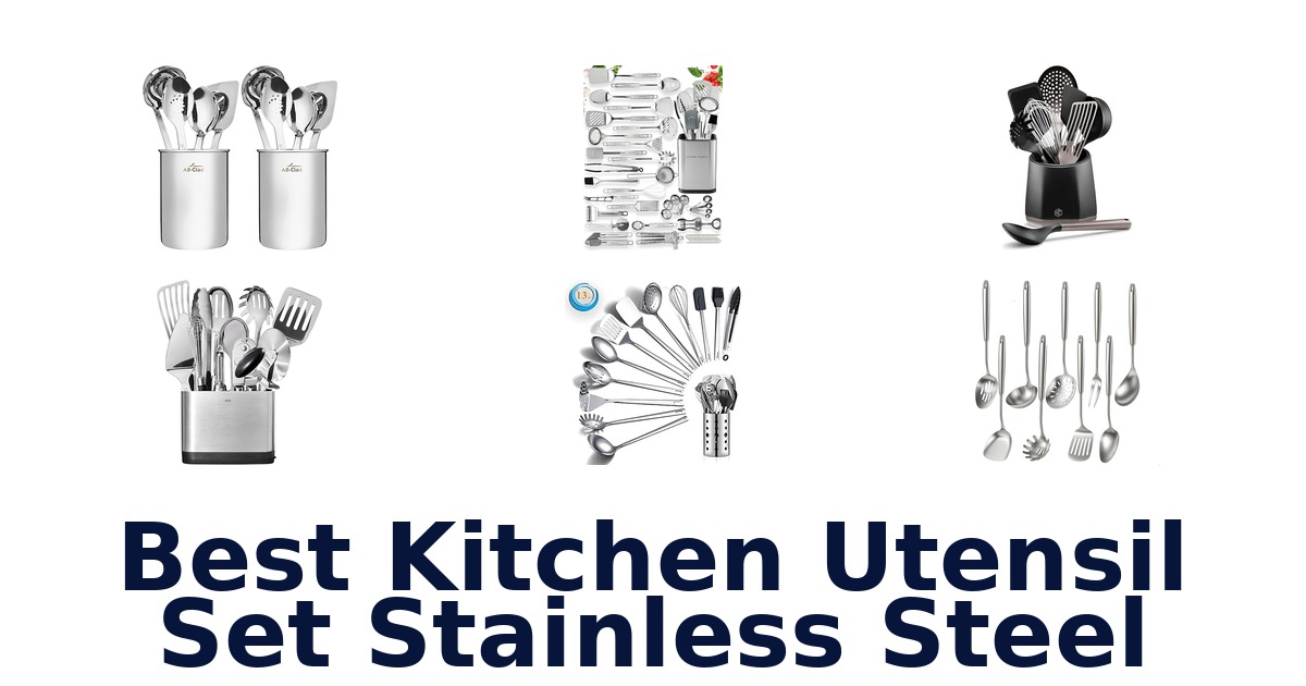 best kitchen utensil set stainless steel