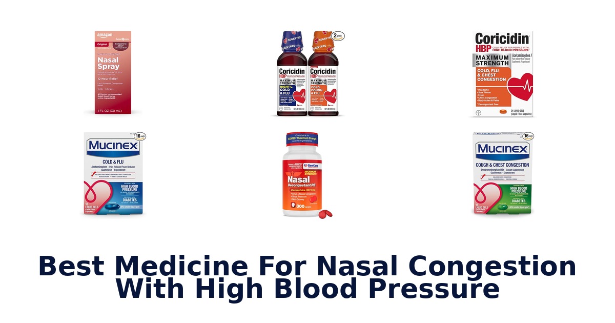 best medicine for nasal congestion with high blood pressure