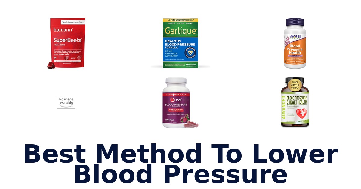 best method to lower blood pressure