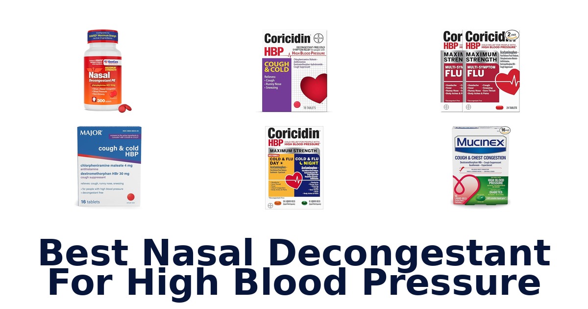 best nasal decongestant for high blood pressure