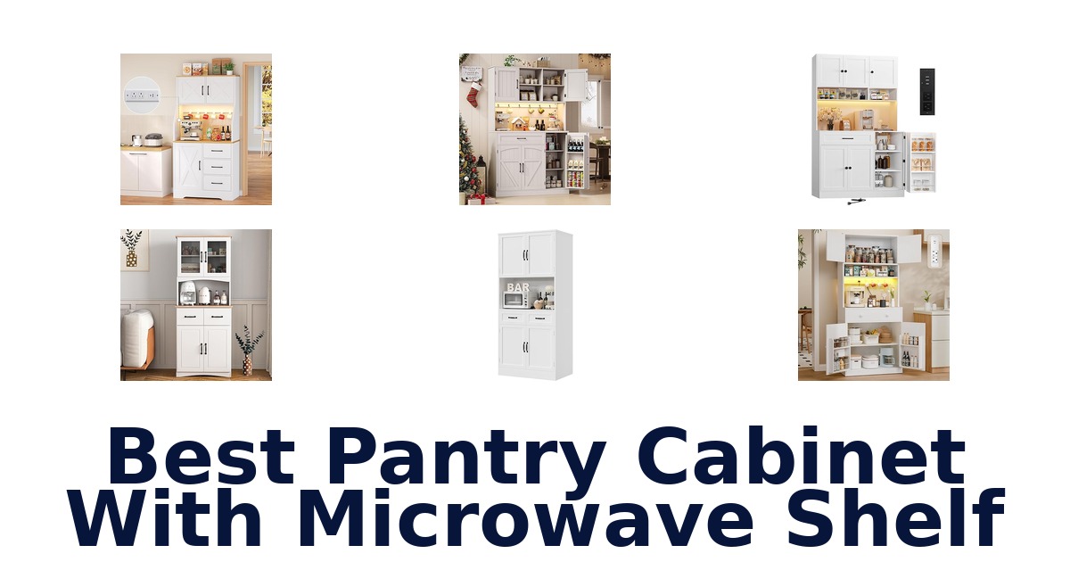 best pantry cabinet with microwave shelf