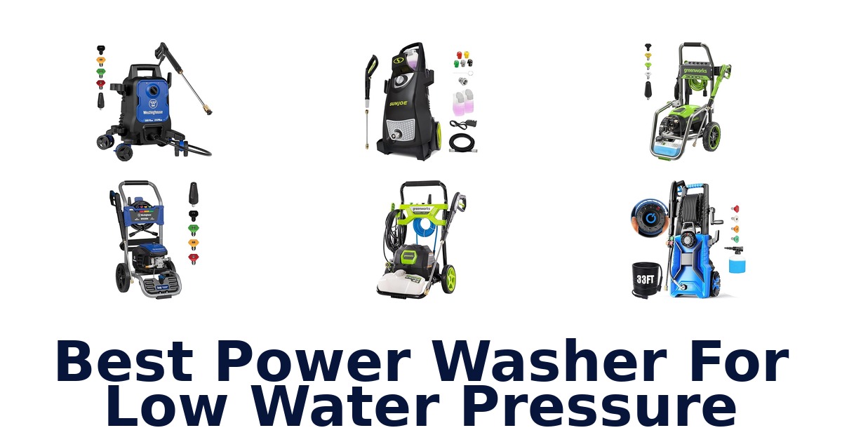 best power washer for low water pressure