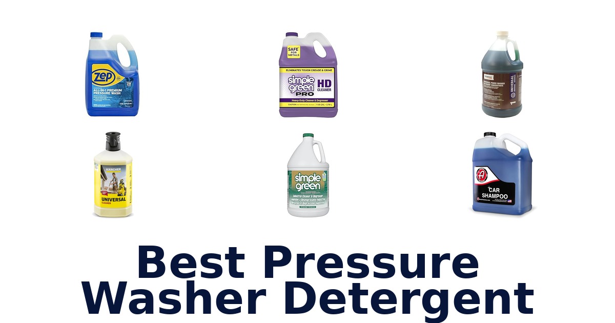 best pressure washer detergent