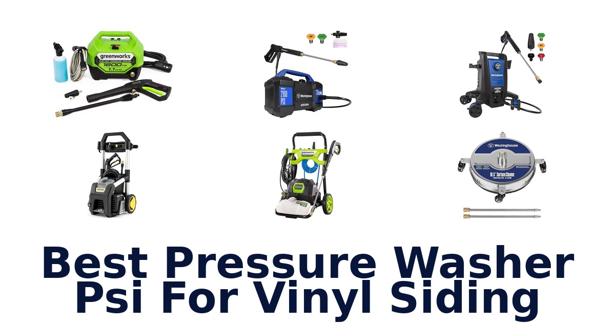 best pressure washer psi for vinyl siding