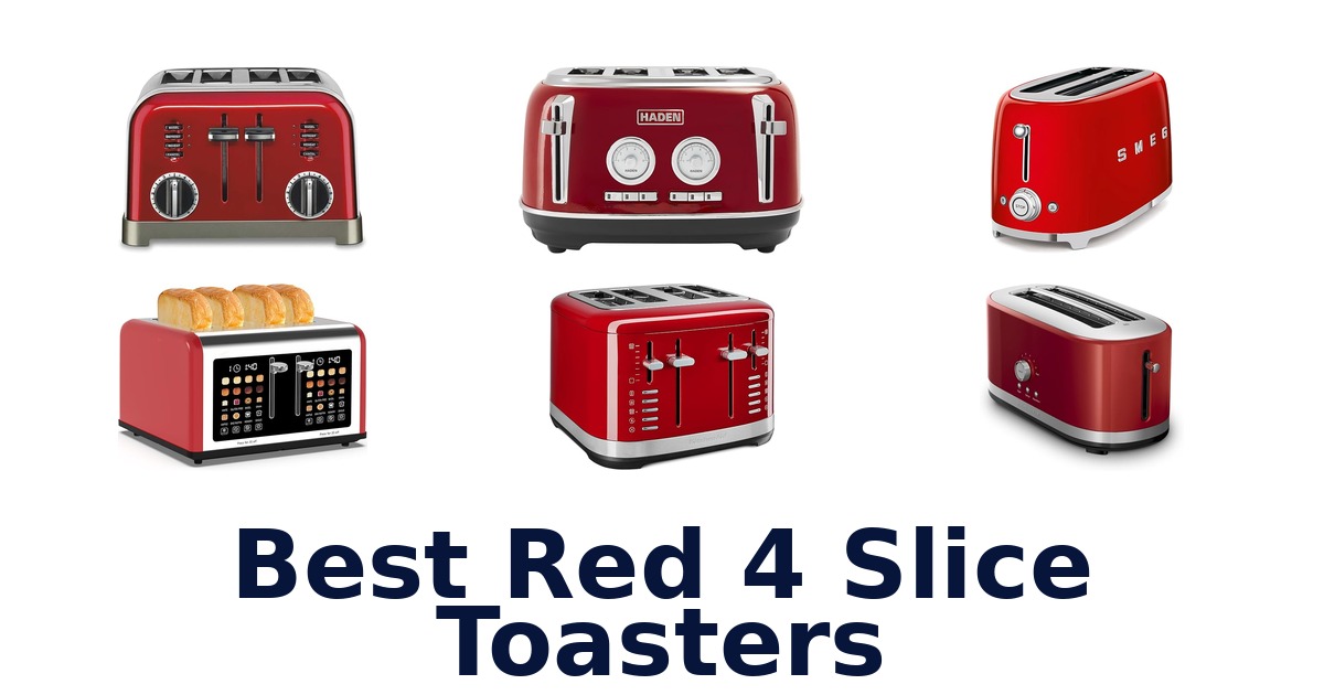 best red 4 slice toasters