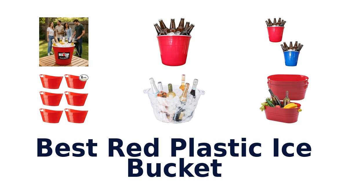 best red plastic ice bucket