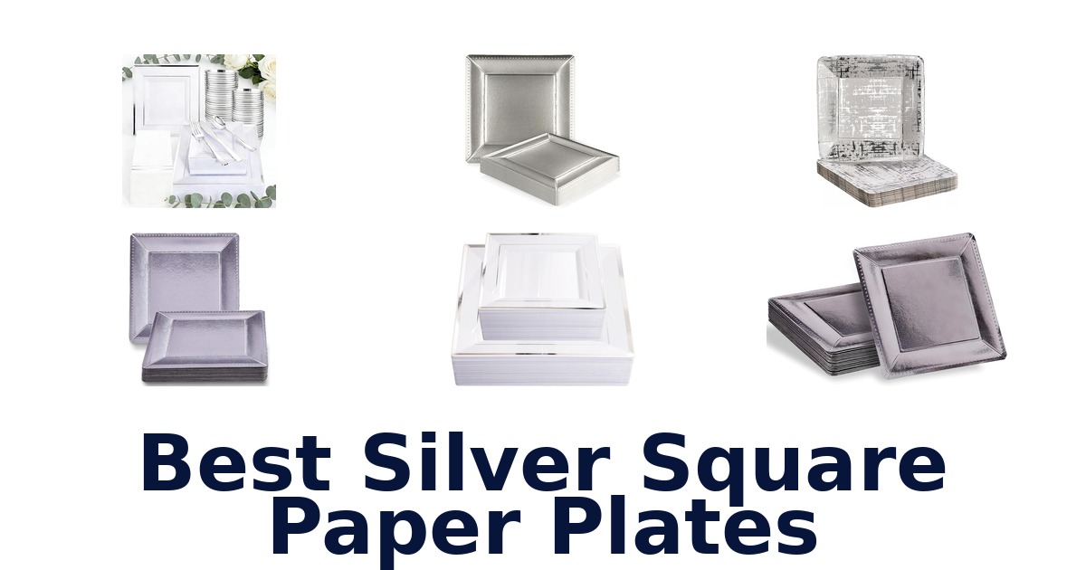best silver square paper plates