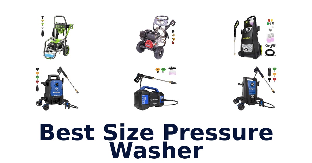 best size pressure washer