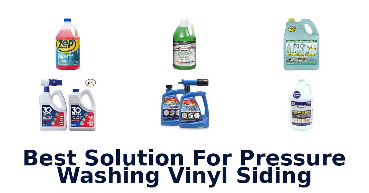 best solution for pressure washing vinyl siding