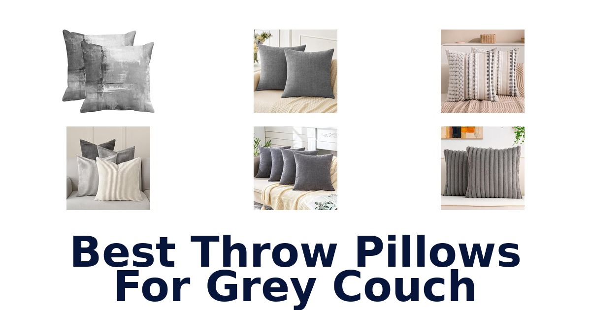 best throw pillows for grey couch