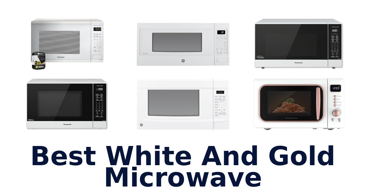 best white and gold microwave