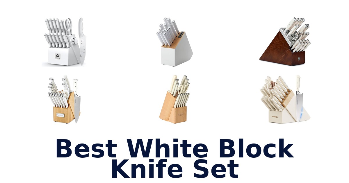 best white block knife set